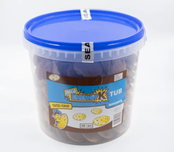 Mega EnergyK Choc Chip cookie tub